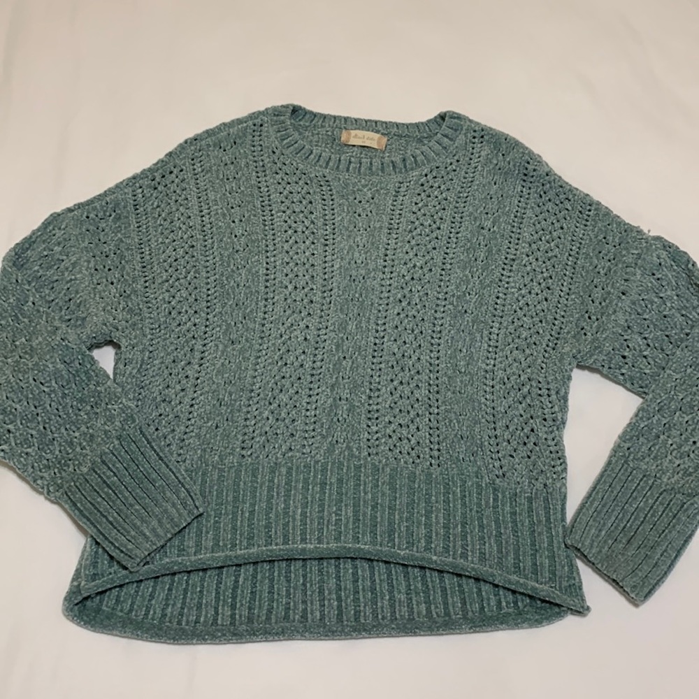 Altar’d State XS chenille aqua green sweater